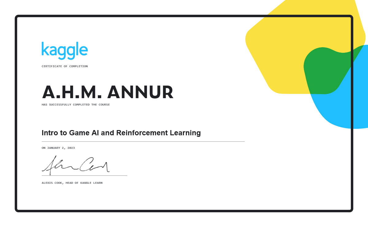 A.H.M. ANNUR - Intro to Game AI and Reinforcement Learning